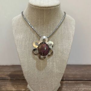 Sterling silver flower pendant